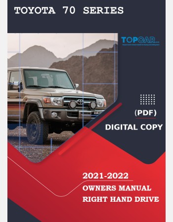 toyota land cruiser 70 series 2021-2022 owners manual in english